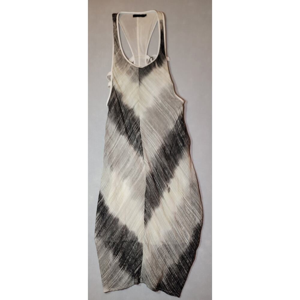 Nicholas K Laro Dress Blizzard Print Leather Trim Medium